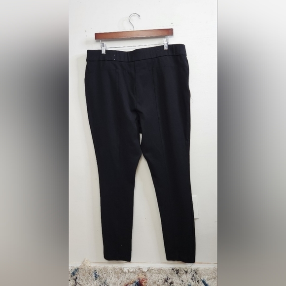 Michel Studio Black High Waisted Skinny Stretchy Ponte Pants - Picture 3 of 7